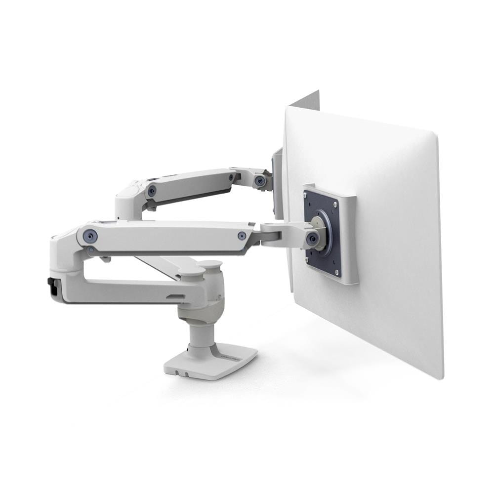 Ergotron LX Dual Side-by-Side Arm - Befestigungskit (Spannbefestigung für Tisch, Stange, 2 Gelenkarme, 2 Erweiterungsklammern, T-Halterung, Basis)