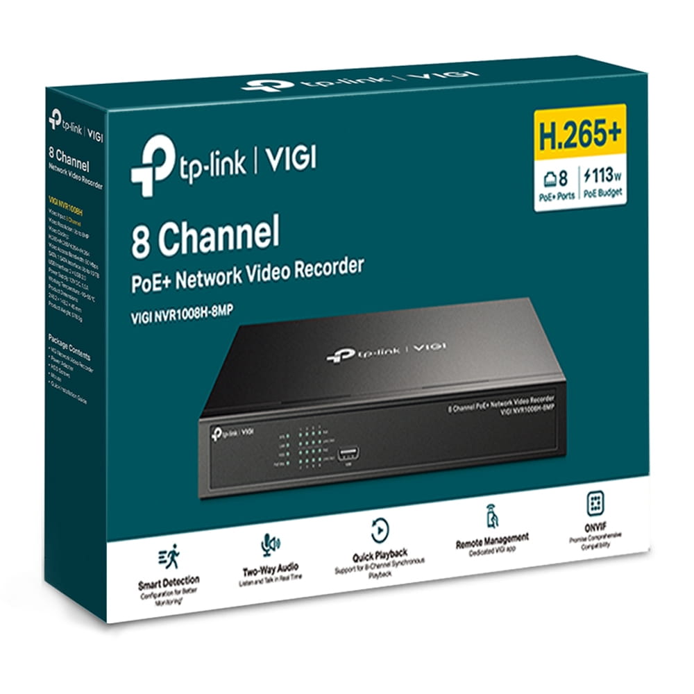 TP-LINK VIGI NVR1008H-8MP V1 - NVR - 8 Kanäle