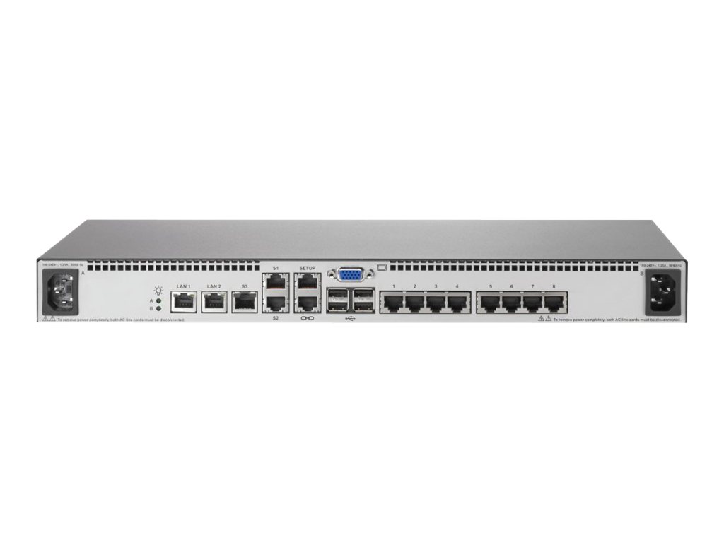 HPE IP Console G2 Switch with Virtual Media and CAC 1x1Ex8