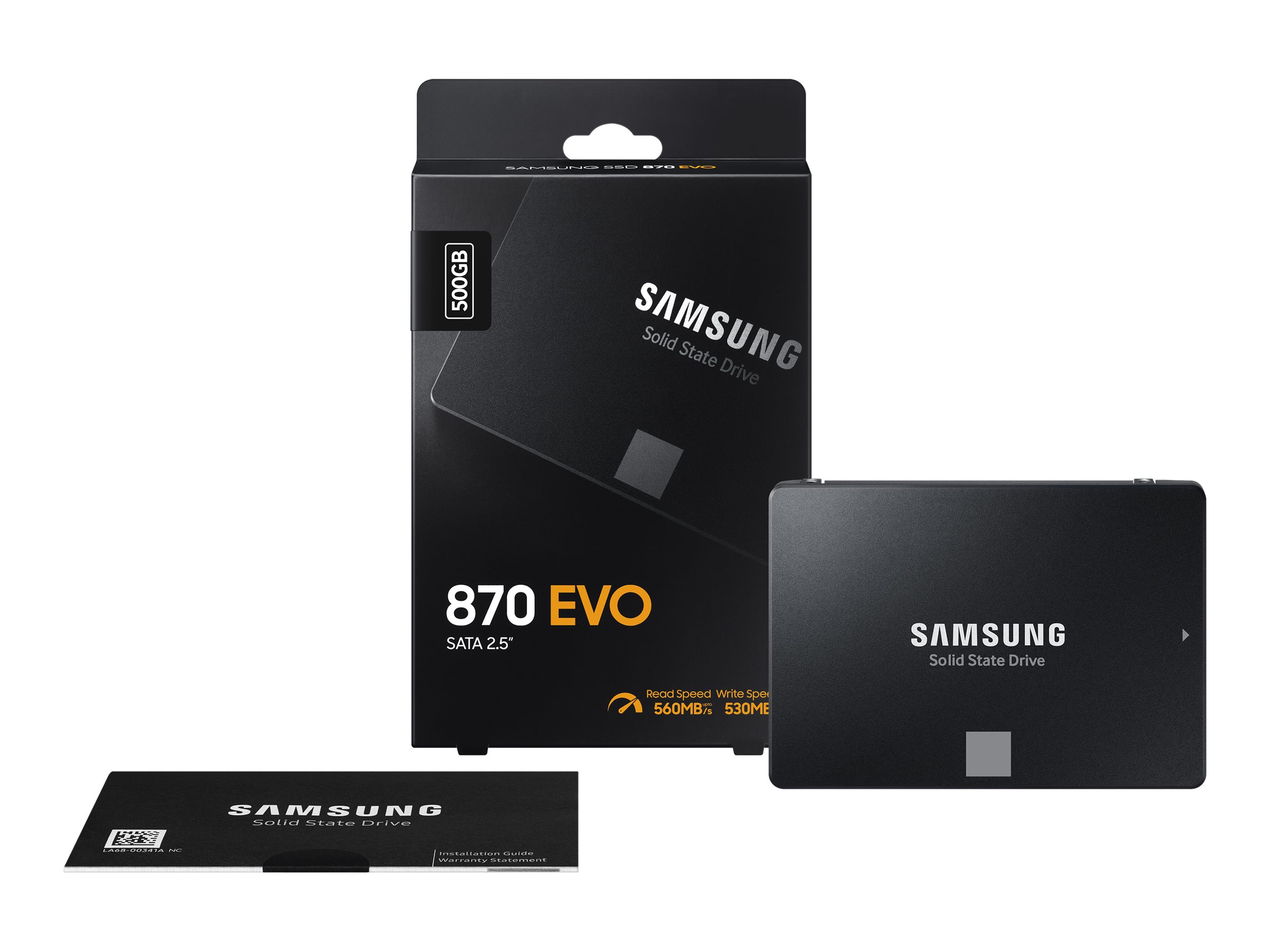 Samsung 870 EVO MZ-77E500B - SSD - verschlüsselt - 500 GB - intern - 2.5" (6.4 cm)