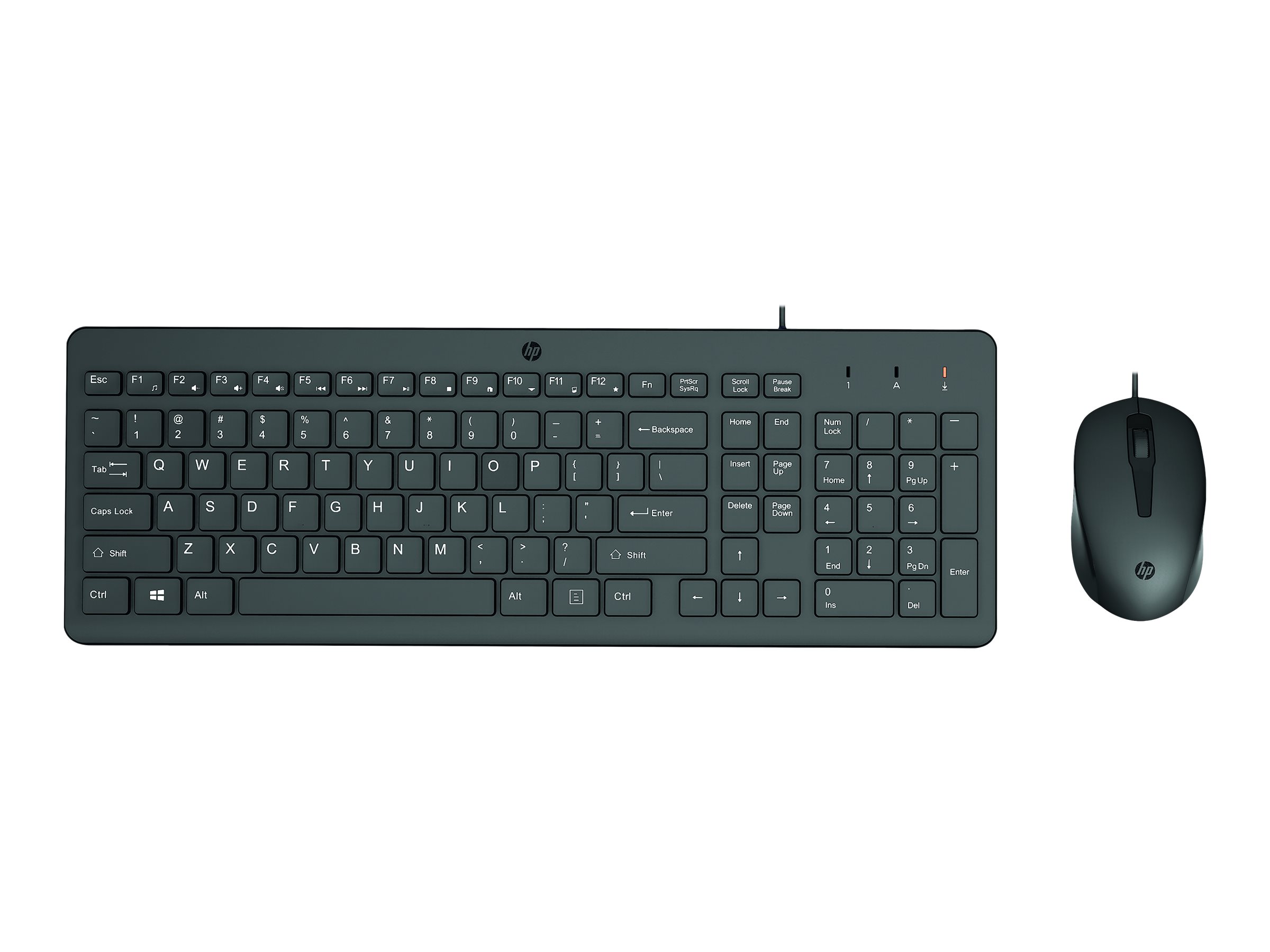 HP 150 - Tastatur-und-Maus-Set - USB - GB - Schwarz
