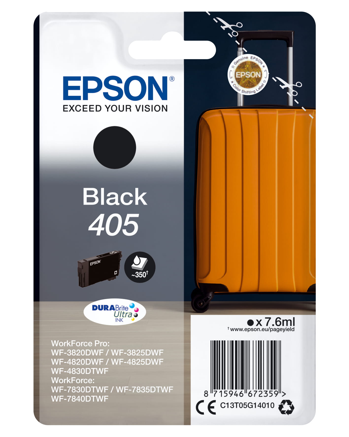 Epson 405 - 7.6 ml - Schwarz - original - Tintenpatrone