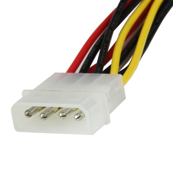 StarTech.com 30 cm 4-Pin LP4 auf SATA Y-Stromkabel rechts gewinkelt - LP4 zu Serial-ATA Splitter Y-Kabel - 90° gewinkelt / gerade (PYO2LP4LSATR)