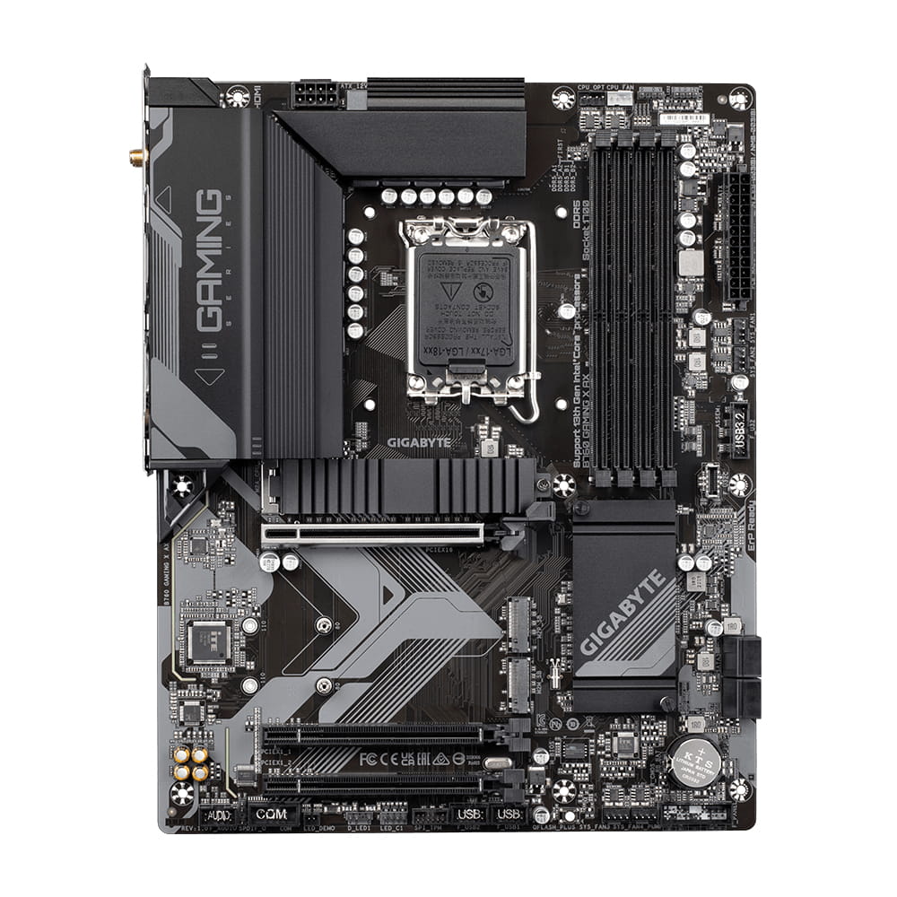 Gigabyte B760 GAMING X AX - 1.X - Motherboard - ATX - LGA1700-Sockel - B760 Chipsatz - USB 3.2 Gen 2, USB-C 3.2 Gen2, USB 3.2 Gen 1, USB-C 3.2 Gen 1 - 2.5 Gigabit LAN, Wi-Fi 6E, Bluetooth - Onboard-Grafik (CPU erforderlich)