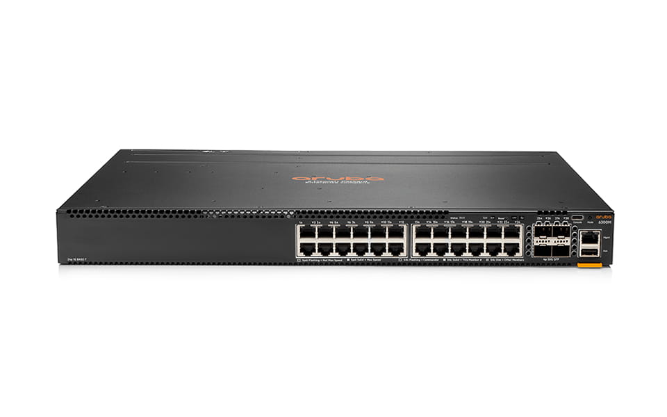 HPE Aruba 6300M - Switch - L3 - managed - 24 x 10/100/1000 + 4 x 1 Gigabit / 10 Gigabit / 25 Gigabit / 50 Gigabit SFP56 (Uplink / Stacking)