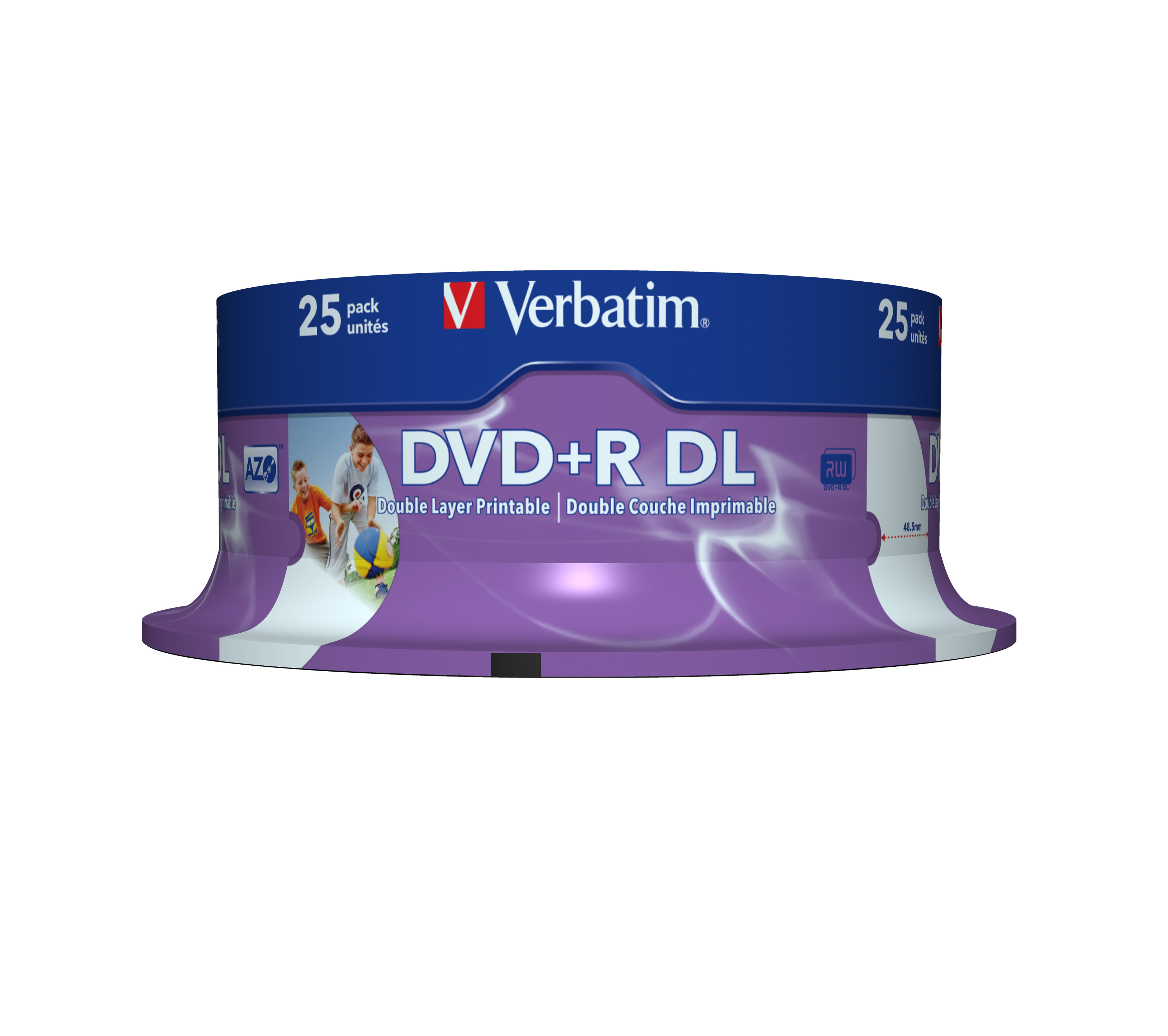 Verbatim 25 x DVD+R DL - 8.5 GB 8x - breite bedruckbare Oberfläche