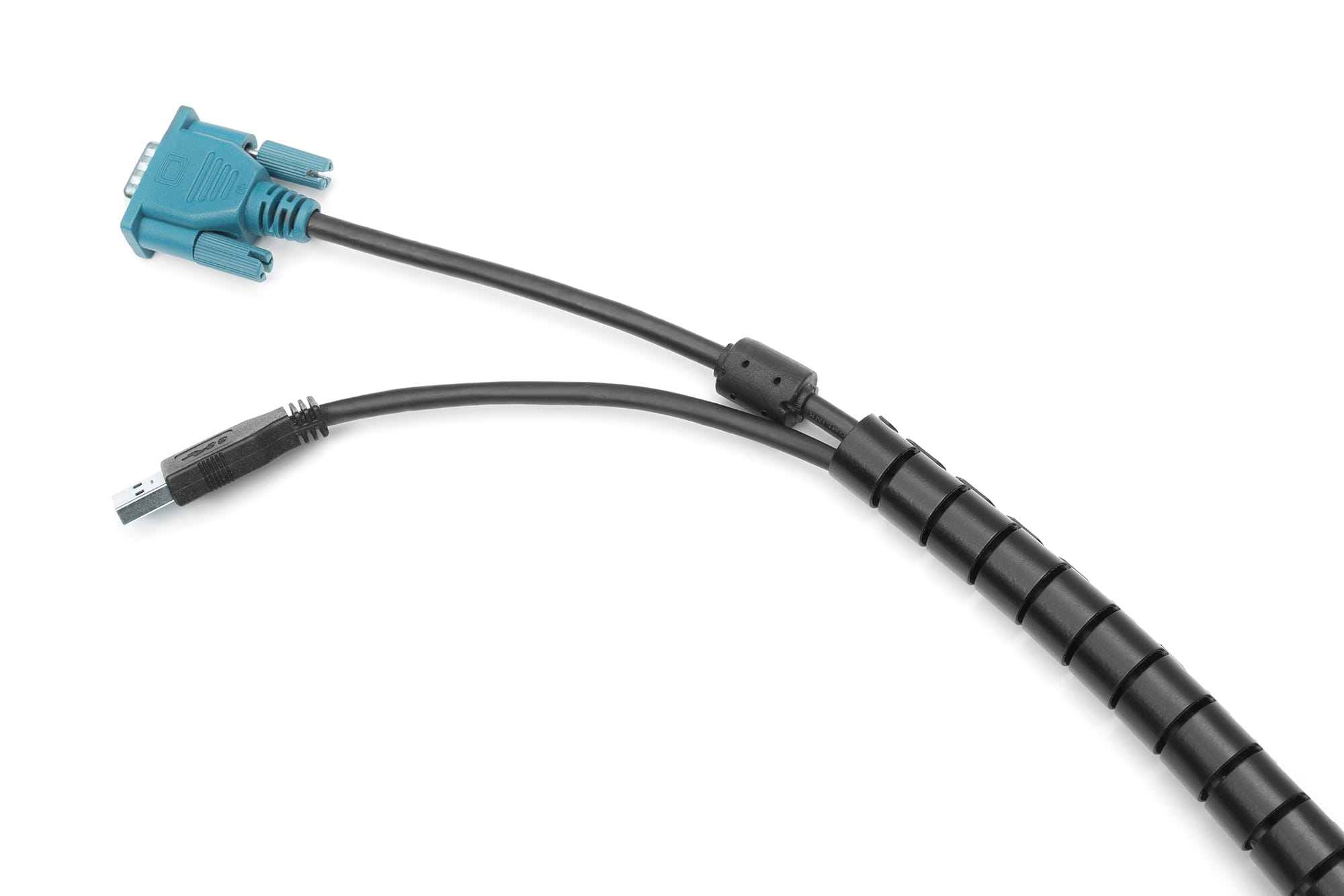 DIGITUS Flexibler Kabelspiralschlauch mit Einzugshilfe, 5 m