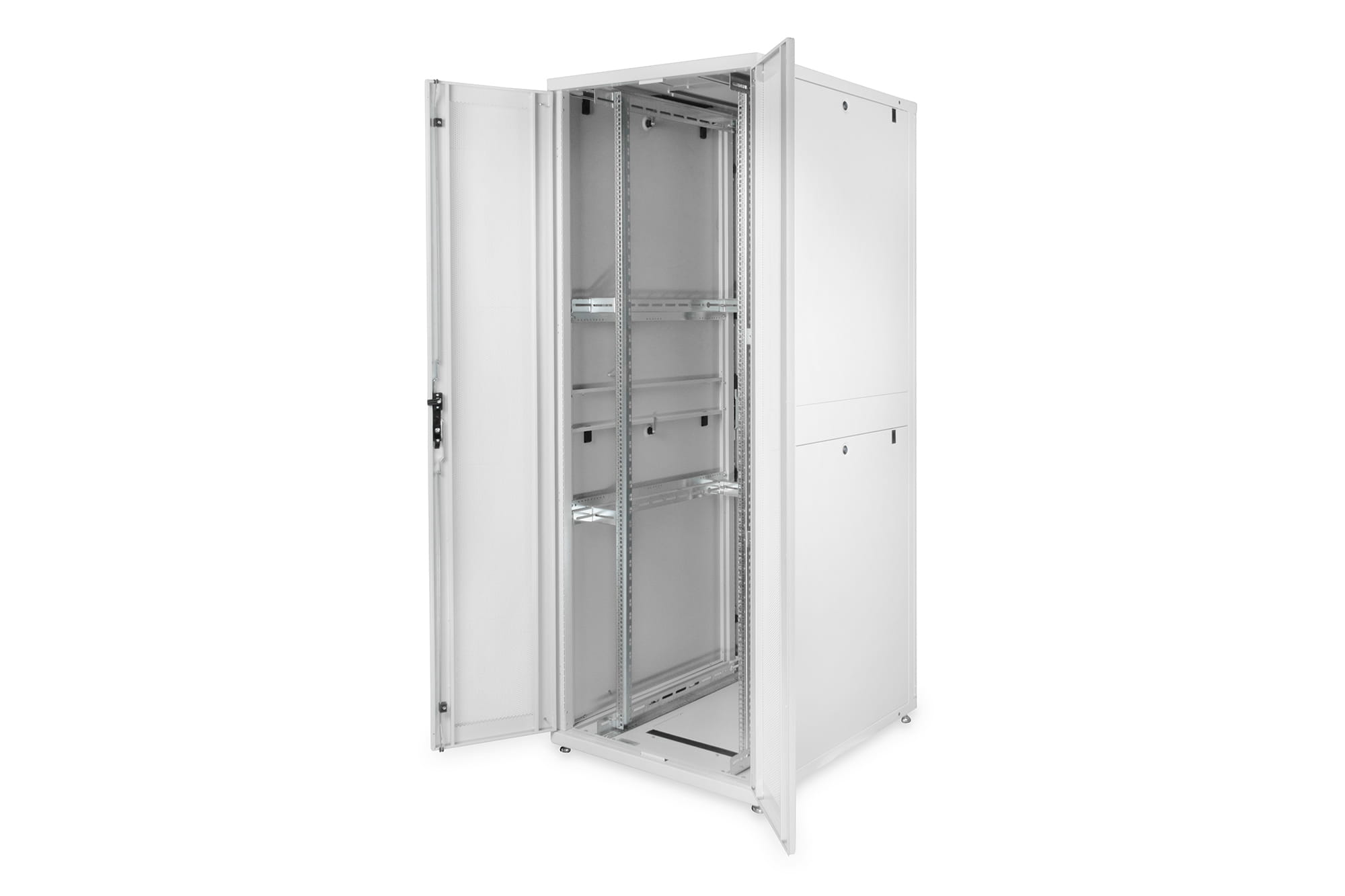 DIGITUS Unique DN-19 SRV-47U-8-1 - Schrank Netzwerkschrank - Hellgrau, RAL 7035 - 47U - 48.3 cm (19")