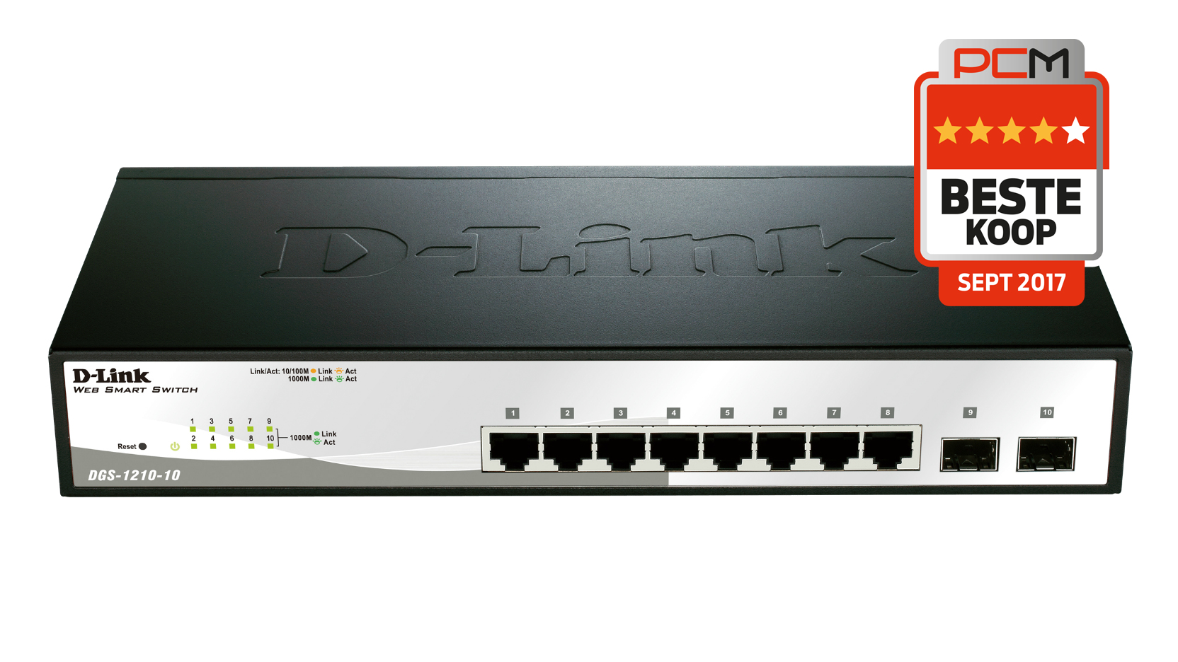 D-Link DGS 1210-10 - Switch - Smart - 8 x 10/100/1000 + 2 x Gigabit SFP