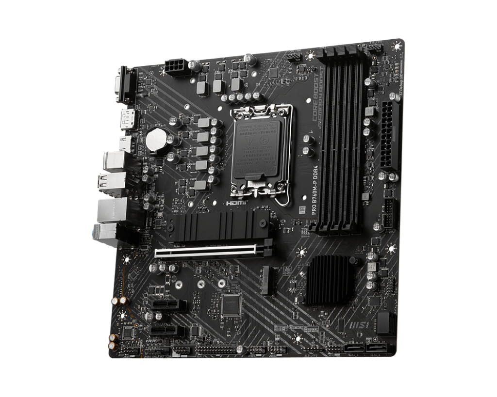 MSI PRO B760M-P DDR4 - Motherboard - micro ATX - LGA1700-Sockel - B760 Chipsatz - USB 3.2 Gen 1, USB-C 3.2 Gen2 - Gigabit LAN - Onboard-Grafik (CPU erforderlich)