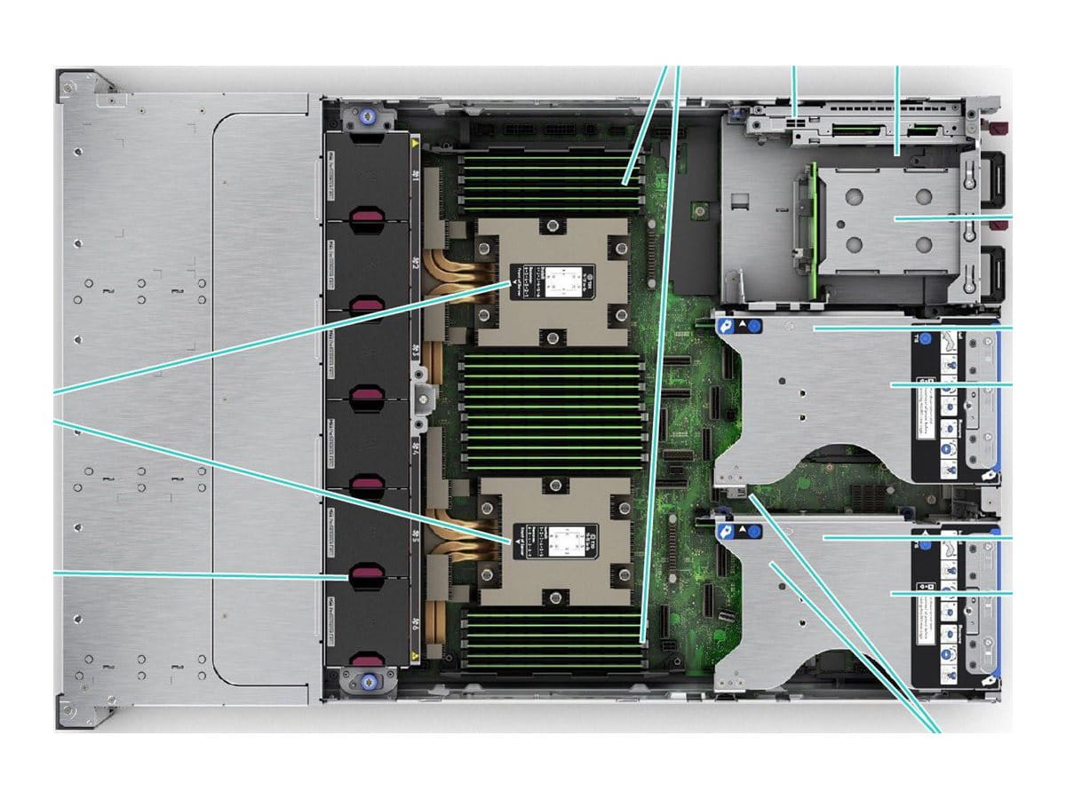 HPE ProLiant DL385 Gen11 - Server - Rack-Montage - 2U - zweiweg - 1 x EPYC 9015 / 3.6 GHz - RAM 64 GB - SATA/SAS/NVMe - Hot-Swap 6.4 cm (2.5")
