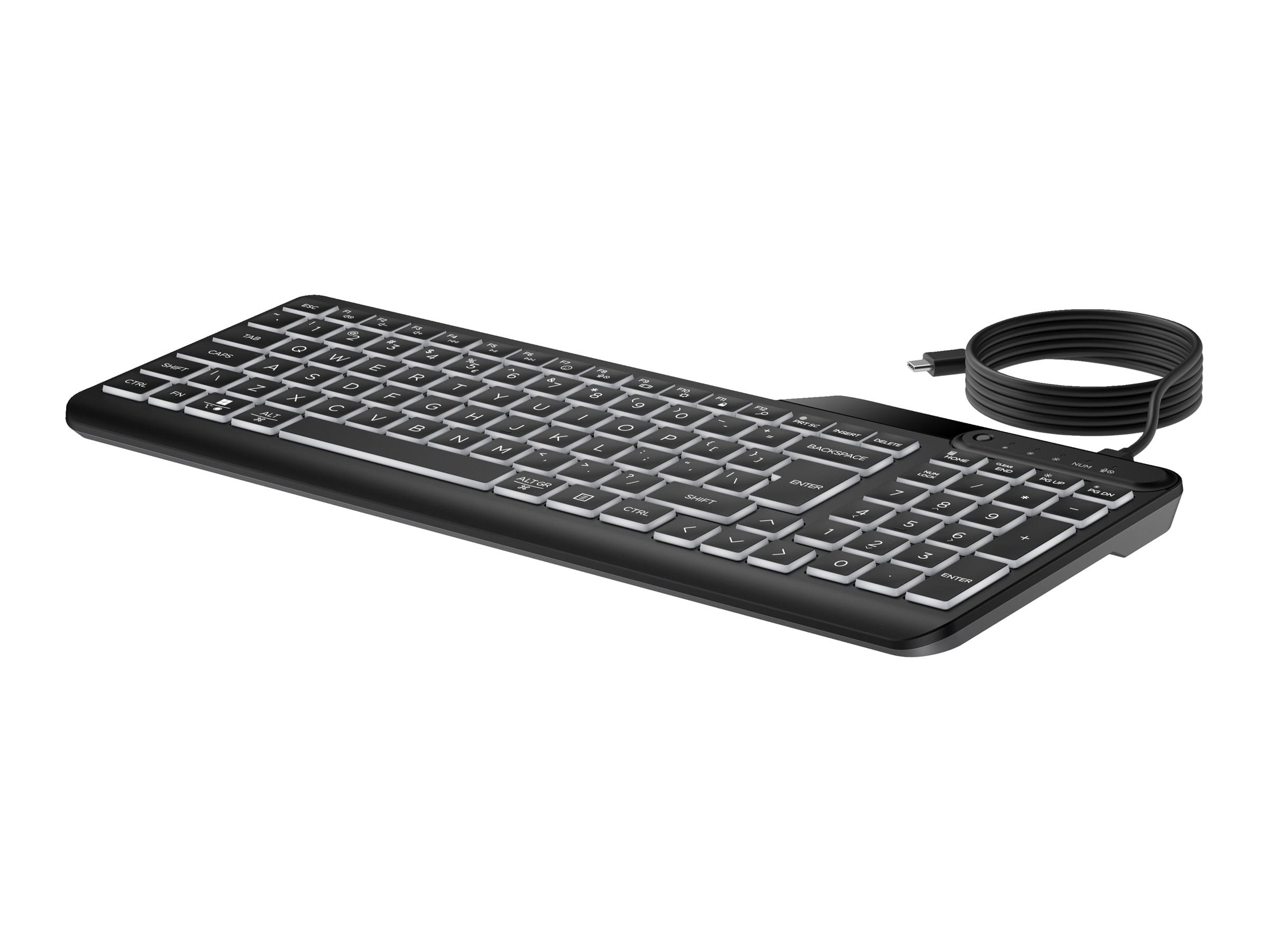 HP 400 - Tastatur - Multi-Device, kompakt, 2-Zonen-Layout, geringer Tastenhub, 12 programmierbare Tasten