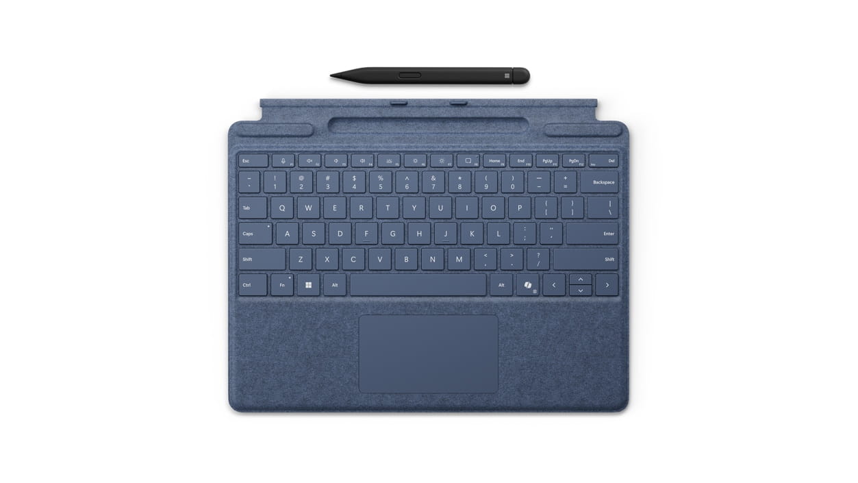 Microsoft Surface Pro Keyboard - Tastatur - mit Trackpad, Beschleunigungsmesser, Surface Slim Pen 2 Ablage- und Ladeschale