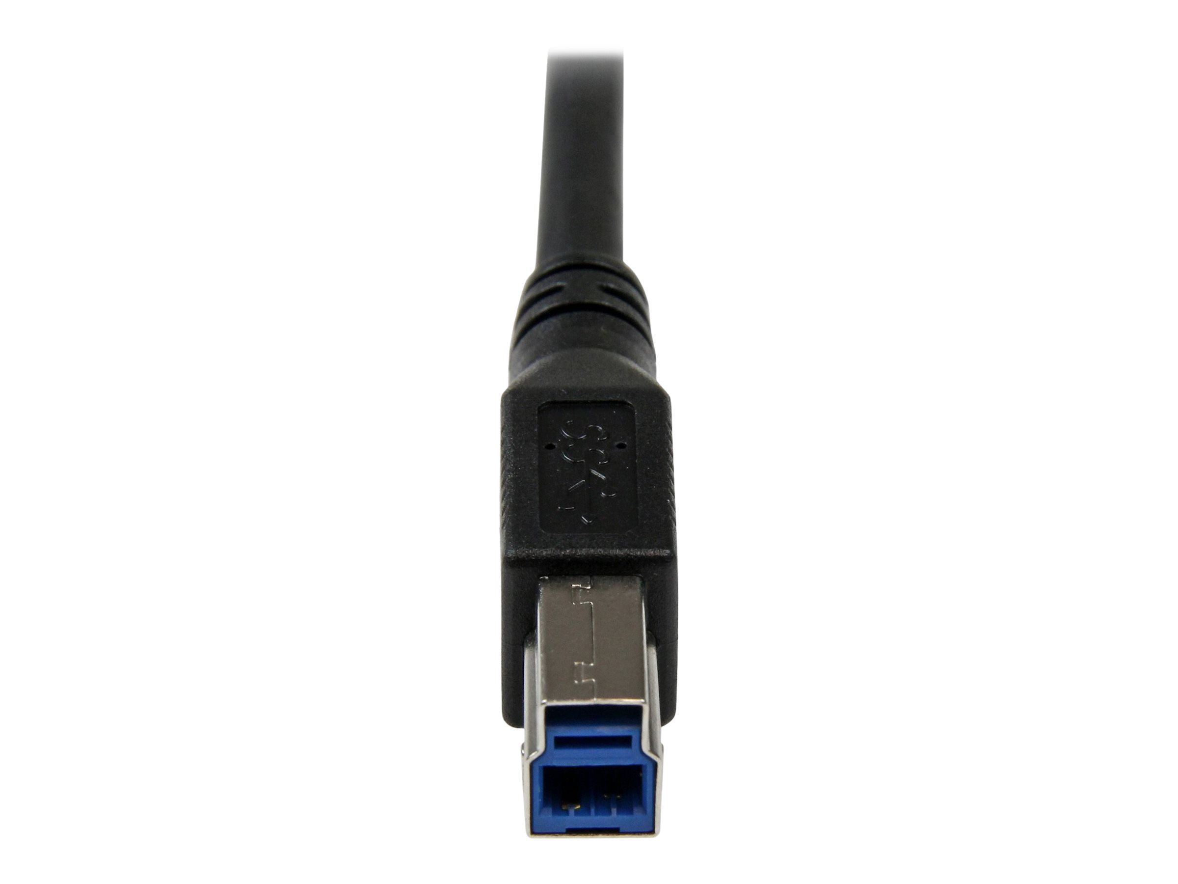 StarTech.com 1m USB 3.0 SuperSpeed Kabel A auf B rechts gewinkelt - Schwarz - USB3.0 Anschlusskabel - Stecker/Stecker - USB-Kabel - USB Type B (M)