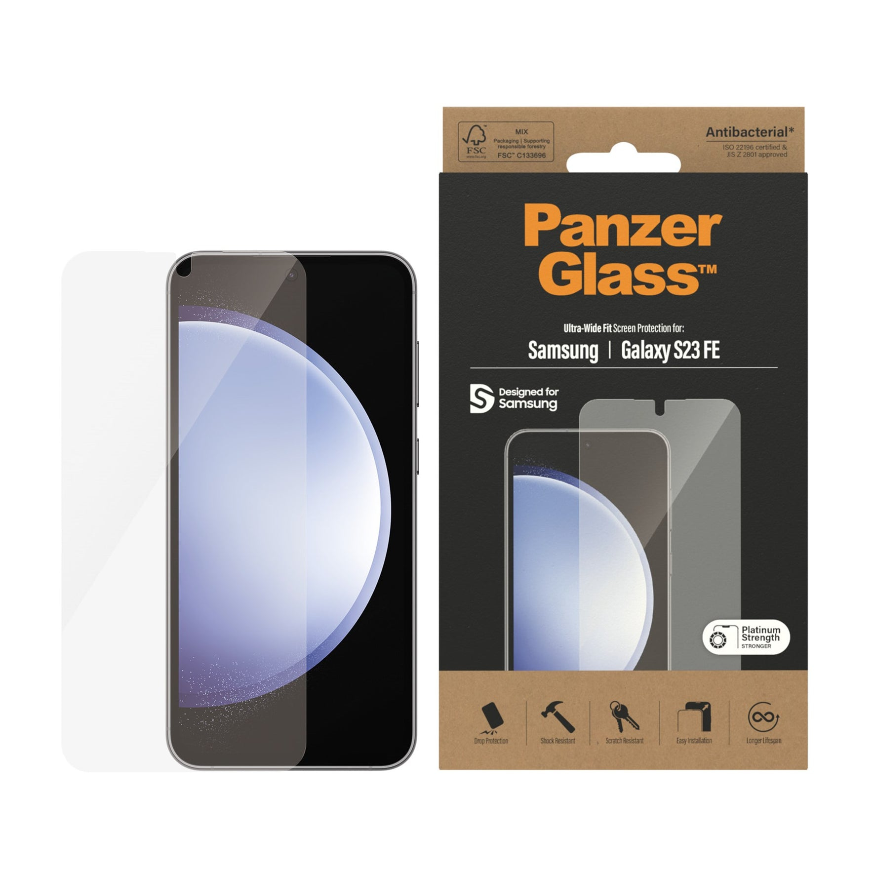 PanzerGlass Bildschirmschutz für Handy - ultra-fit