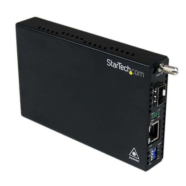 StarTech.com Gigabit Ethernet LWL / Glasfaser Medienkonverter mit SFP - 1000 Mbit/s Multimode Gigabit Ethernet Medienkonverter - Medienkonverter - 1GbE - 1000Base-SX, 100Base-LX, 1000Base-T - RJ-45 / SFP (mini-GBIC)