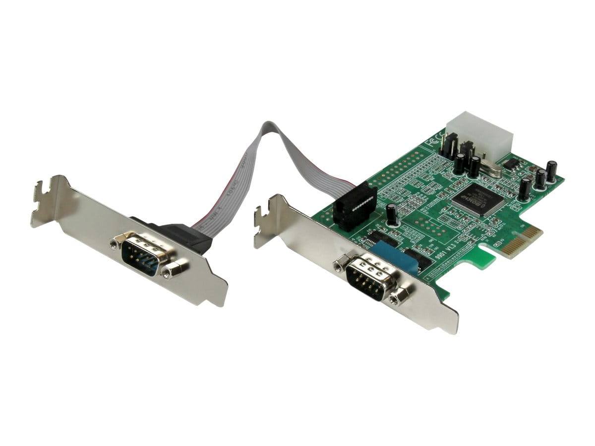 StarTech.com 2 Port Seriell RS232 PCI Express Low Profile Schnittstellenkarte mit 16550 UART