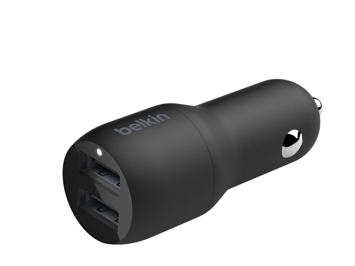 Belkin BoostCharge Dual Charger - Auto-Netzteil - 24 Watt - 4.8 A - 2 Ausgabeanschlussstellen (USB)