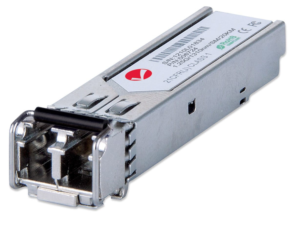 Intellinet Transceiver Module Optical, Gigabit Ethernet SFP Mini-GBIC, 1000Base-Lx (LC)