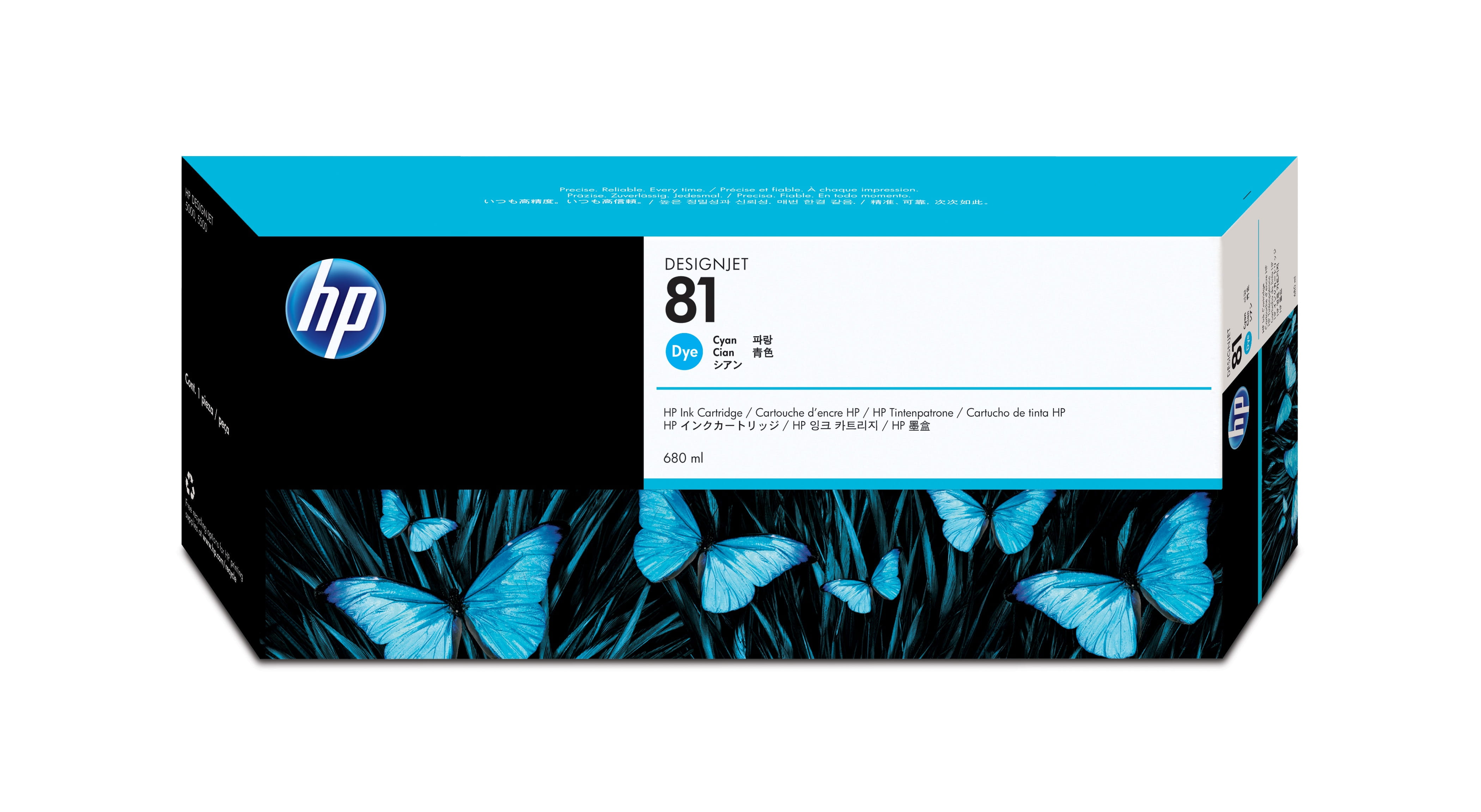 HP 81 - 680 ml - Cyan - original - Tintenpatrone