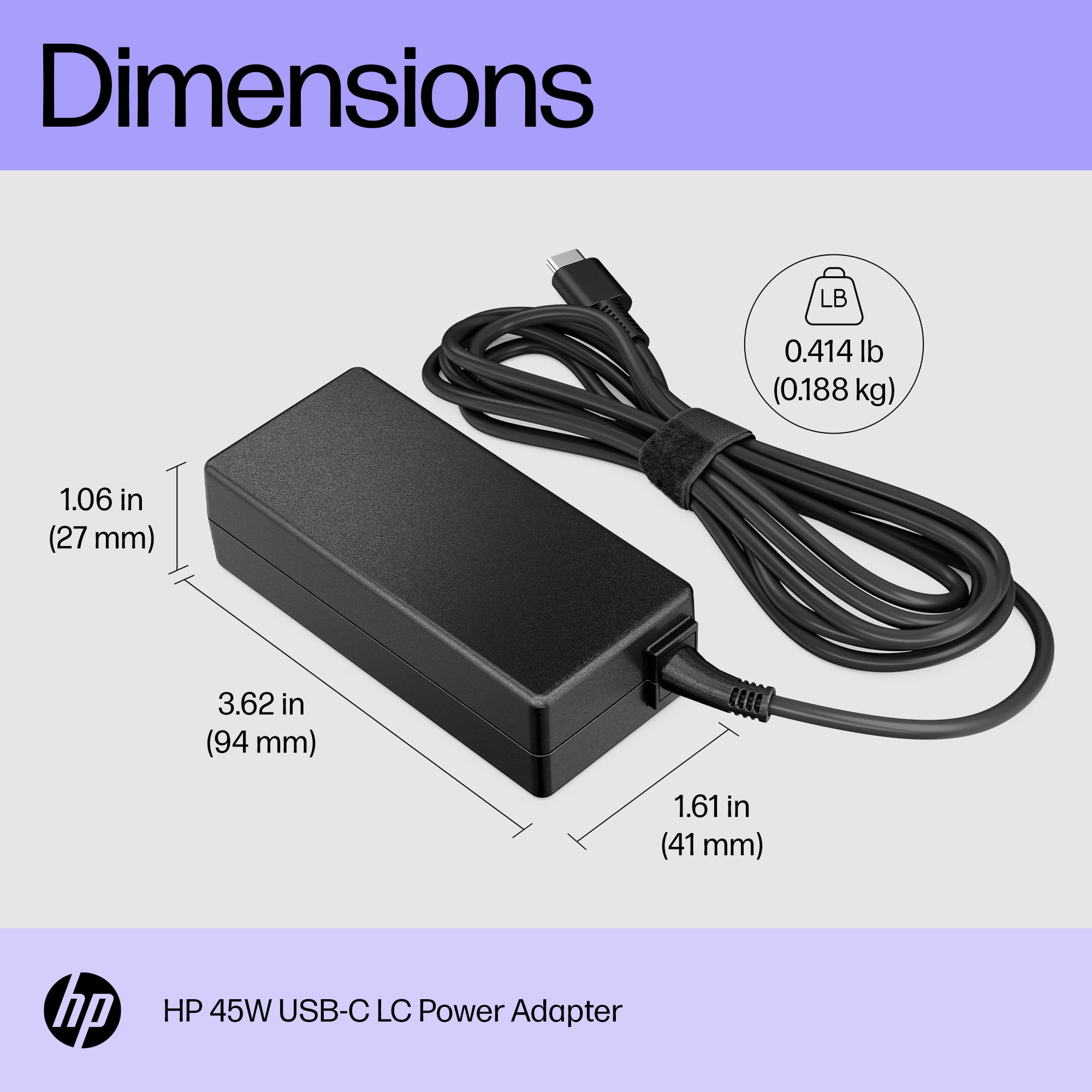 HP USB-C LC - Netzteil - AC - 45 Watt - Europa