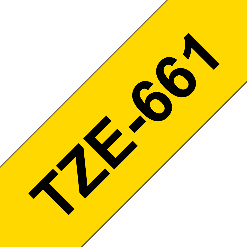 Brother TZe-661 - Selbstklebend - Schwarz auf Gelb - Rolle (3,6 cm x 8 m)