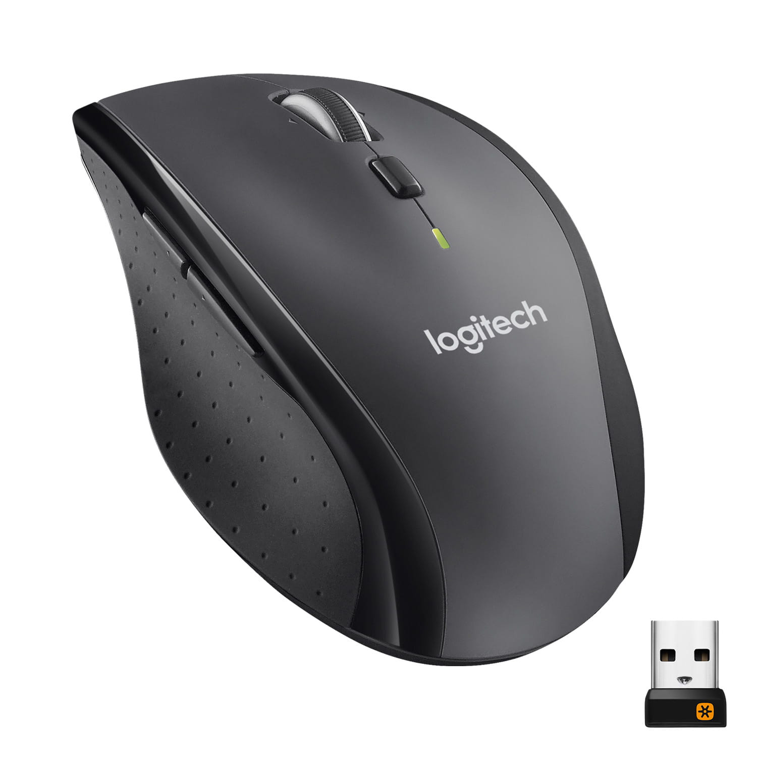 Logitech Marathon M705 - Maus - Für Rechtshänder - Laser - kabellos - 2.4 GHz - kabelloser Empfänger (USB)