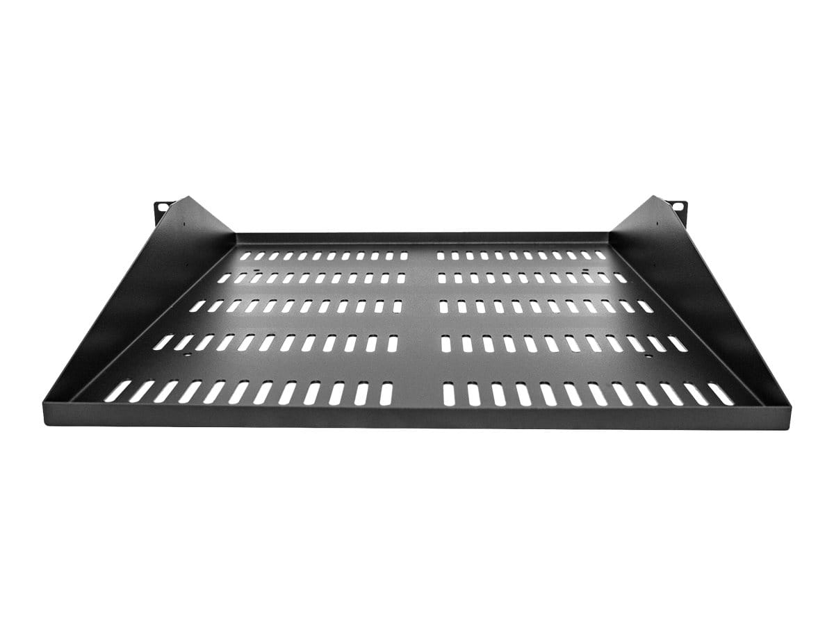 StarTech.com 2U 19 Zoll Fachboden für Rack - Perforierte, freitragende rack ablage mit zentrierter befestigung - Belüftete rack ablage - Belastbarkeit 91kg - 50cm tief (SHELF-2U-20-CENTER-V)