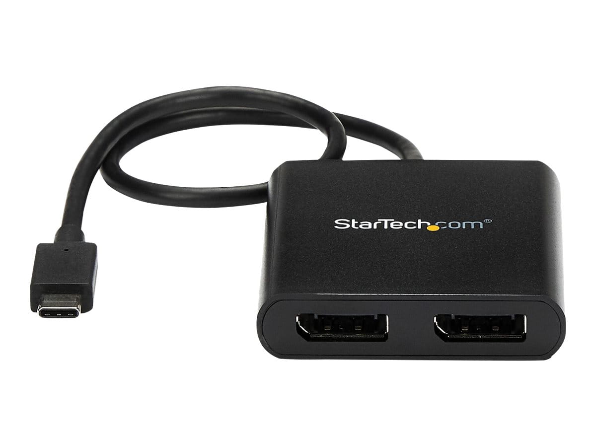 StarTech.com USB-C auf DisplayPort Multi-Monitor Adapter - 2-Port MST Hub - USB C zu 2x DP Splitter - USB Typ C zu DP MST Hub - DisplayPort-Adapter - 24 pin USB-C (M)