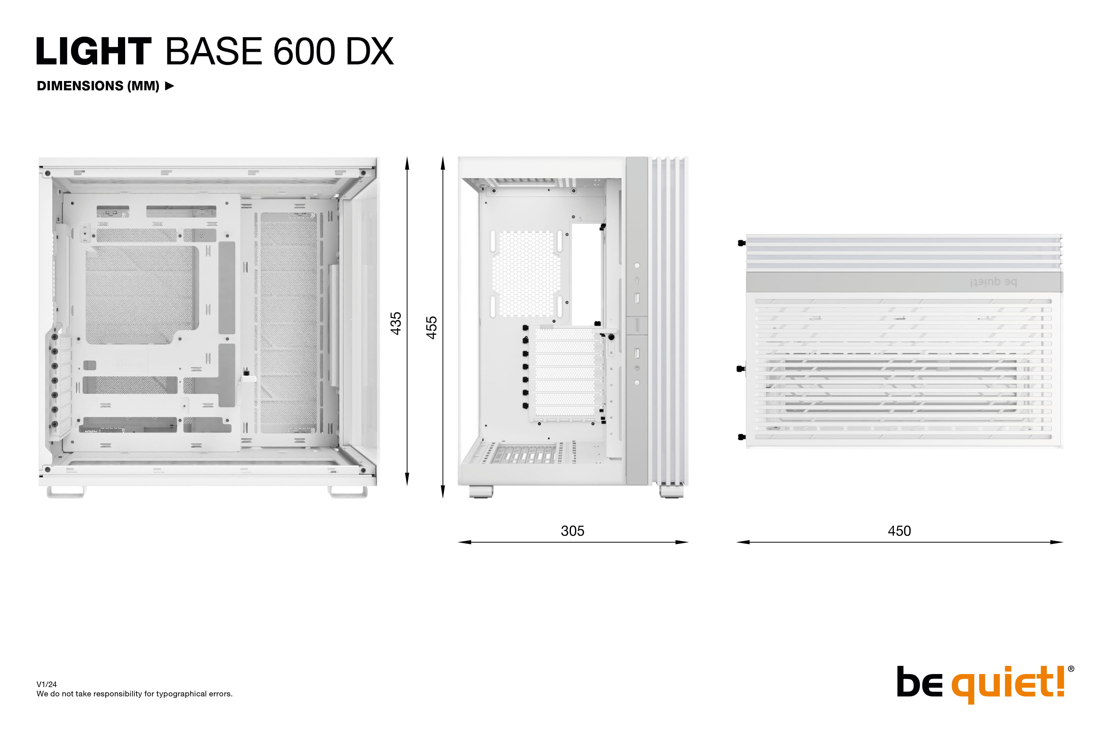 Be Quiet! Light Base 600 DX - Midi-Tower - ATX - Seitenteil mit Fenster (Glas)