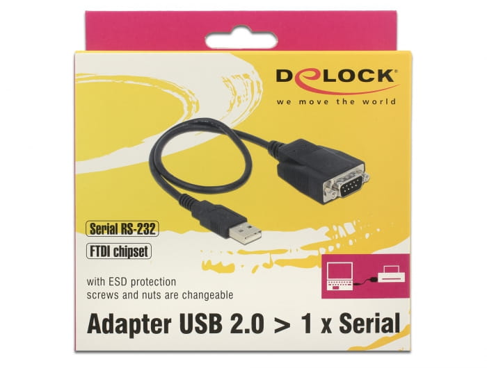 Delock Serieller Adapter - USB Typ A (M) bis DB-9 (M)