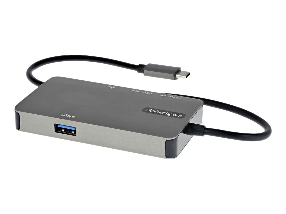 StarTech.com USB-C Multiport Adapter - USB-C auf 4K 30Hz HDMI oder 1080p VGA - USB Typ-C Mini Dock mit 100W Power Delivery Passthrough, 3-Port USB Hub 5 Gbit/s, GbE - 30cm Kabel (DKT30CHVPD2)